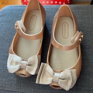 Mini Melissa gold mary jane shoe